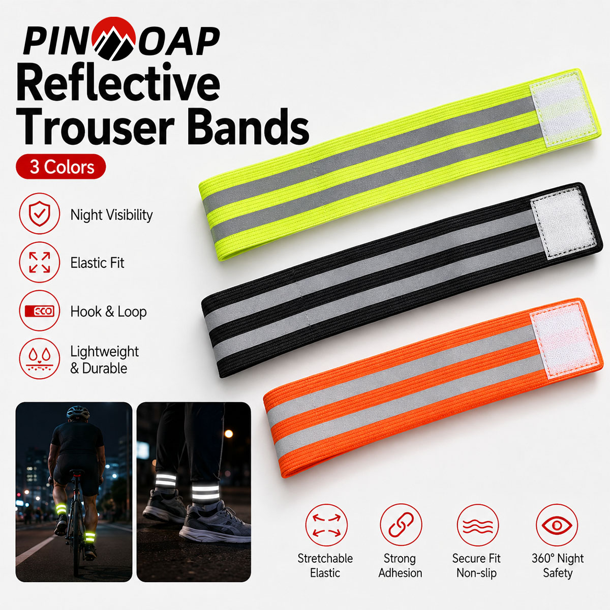 Cycling Commute Pants - PINMOAP 1/2 SZT. Pasek do spodni