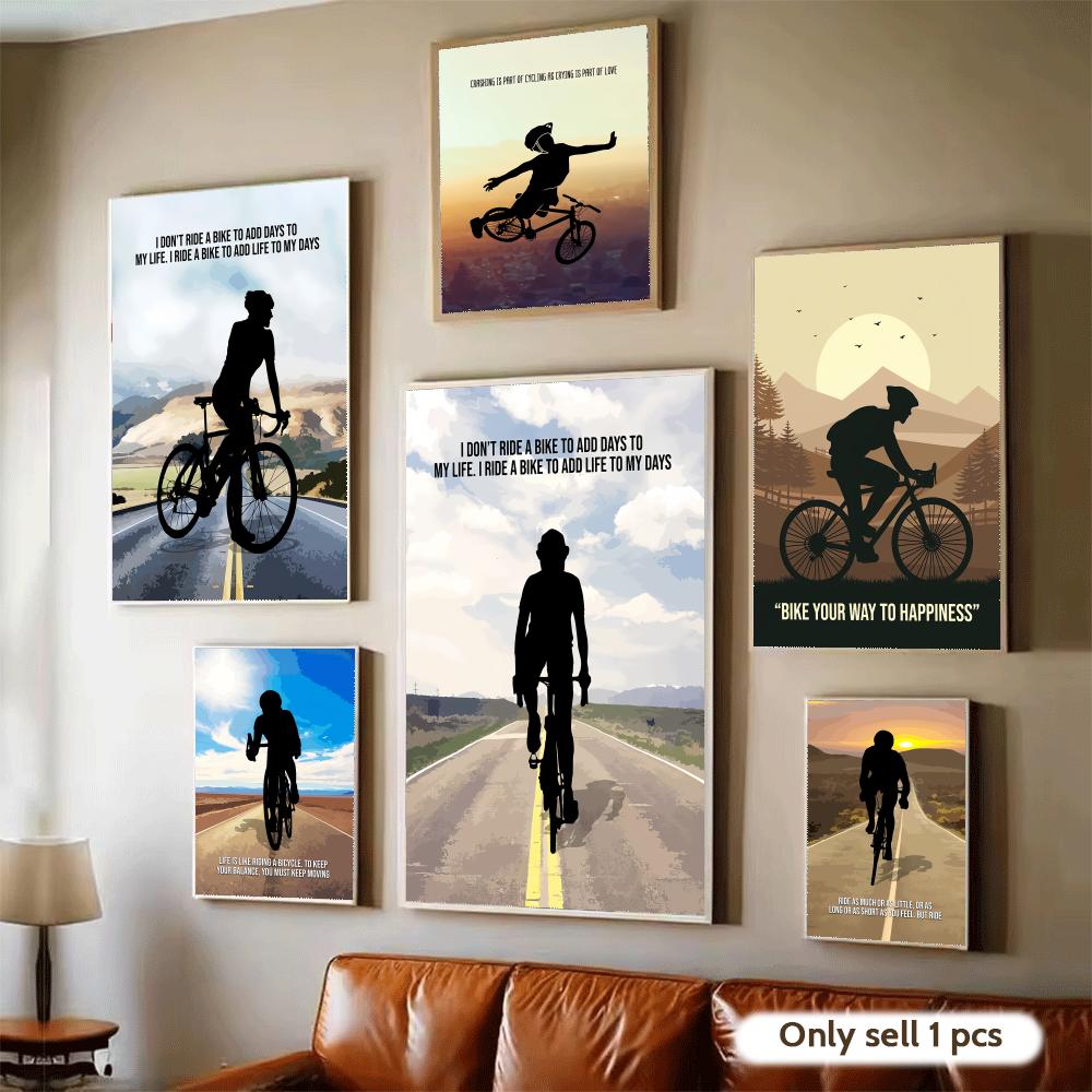Cycling Quote - Plakat z motywacyjnym cytatem o kolarstwie,
