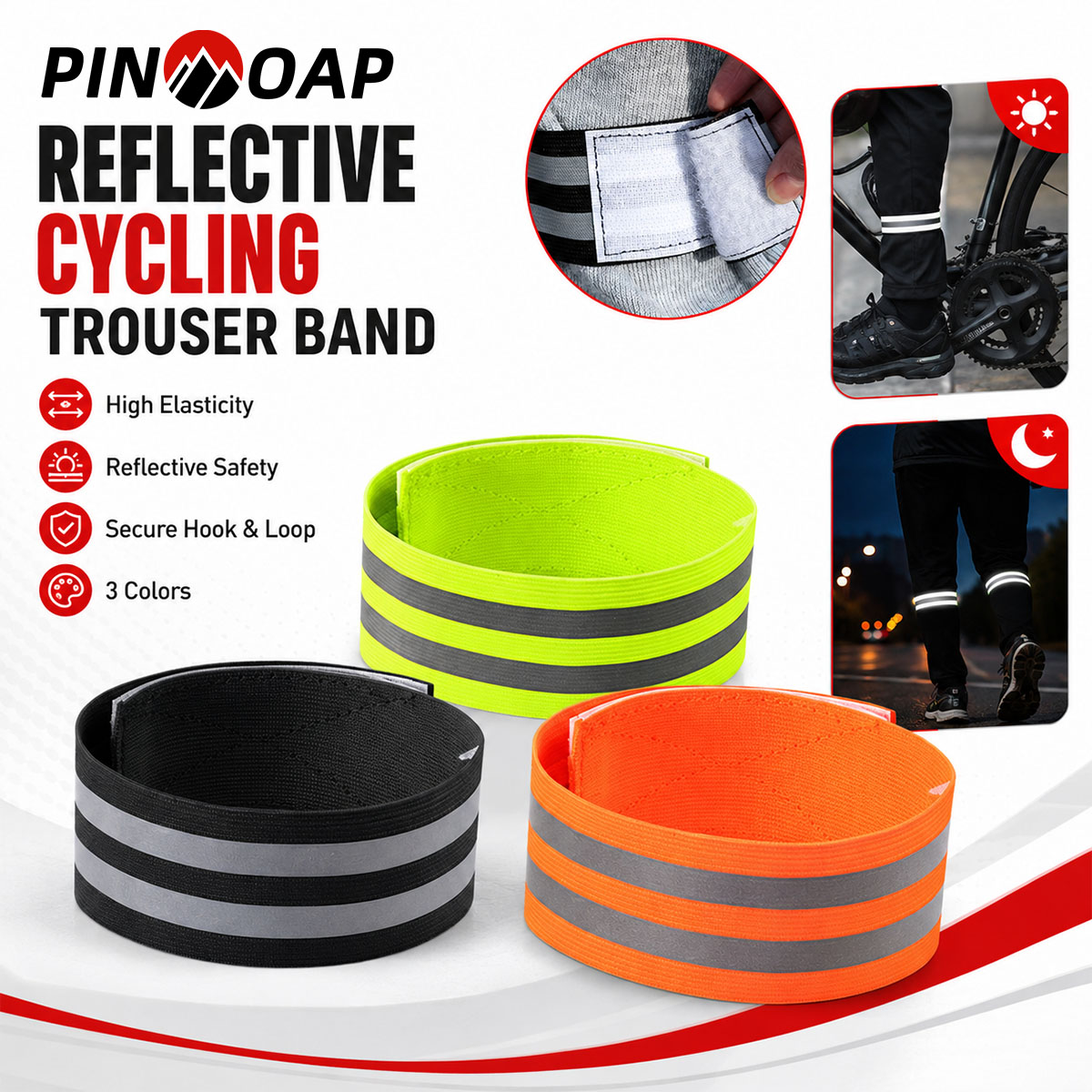 Cycling Commute Pants - PINMOAP 1/2 SZT. Pasek na nogę