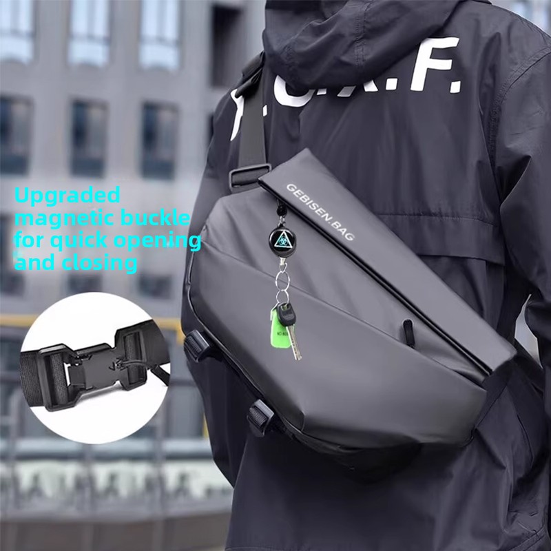 Cycling Commuting - Torba męska crossbody z magnetyczną klamrą,