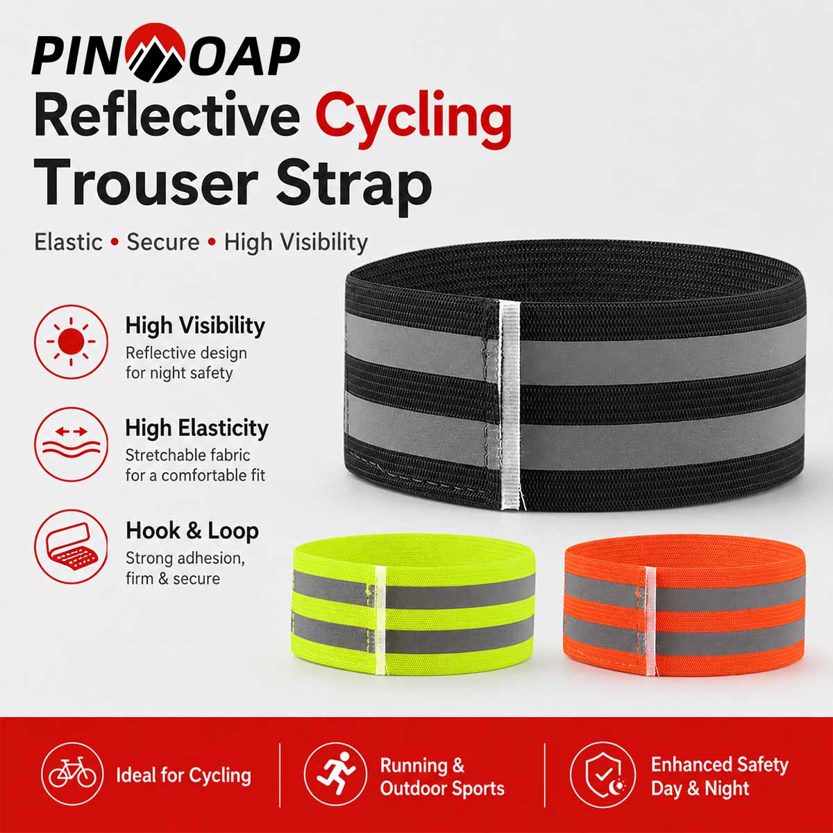 Cycling Commute Pants - PINMOAP 1/2 SZT. Regulowany pasek na